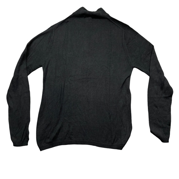 Orvis Medium Black 100% Silk Men’s Mock Neck Sweater Long Sleeve - Picture 3 of 4